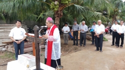 Nghi thức đặt viên đá đầu tiên xây Nhà Nghỉ dưỡng Linh mục Miền Ninh Thuận (13/08/2020)