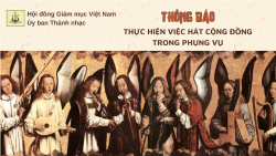 UB Thánh nhạc: Thông báo thực hiện hát cộng đồng trong phụng vụ