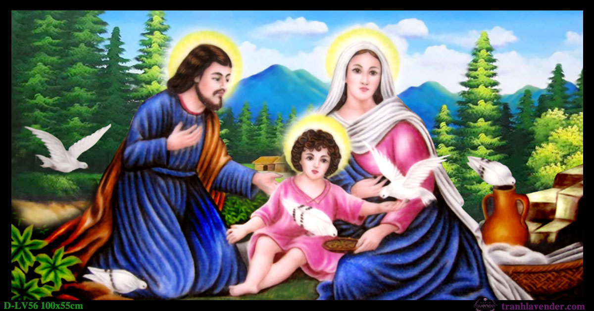 tranh dinh da LV056 gia dinh thanh gia 100x55 410