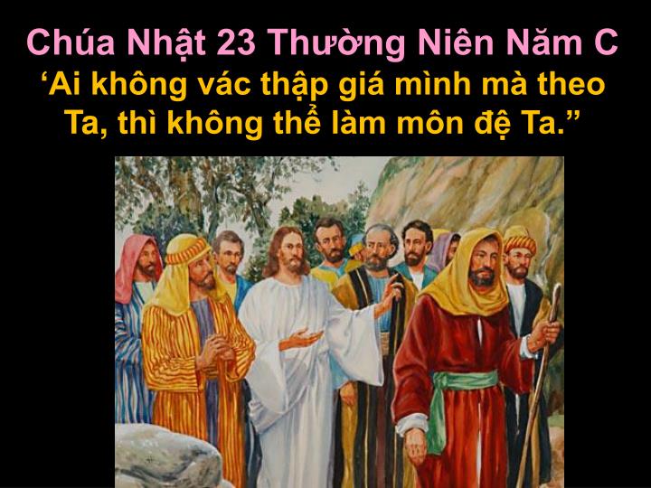 Các bài suy niệm Chúa Nhật 23 Thường Niên C (Nhiều tác giả)