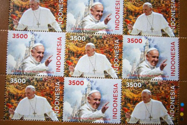 Indonesia phát hành bộ tem đặc biệt nhân cuộc viếng thăm của ĐTC Phanxicô