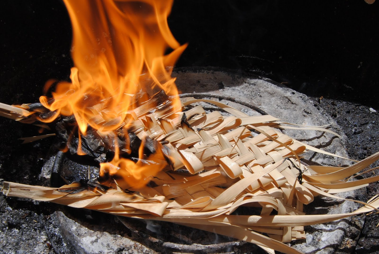 Tính biểu tượng của việc đốt lá đã làm phép để lấy tro trước Thứ Tư Lễ Tro