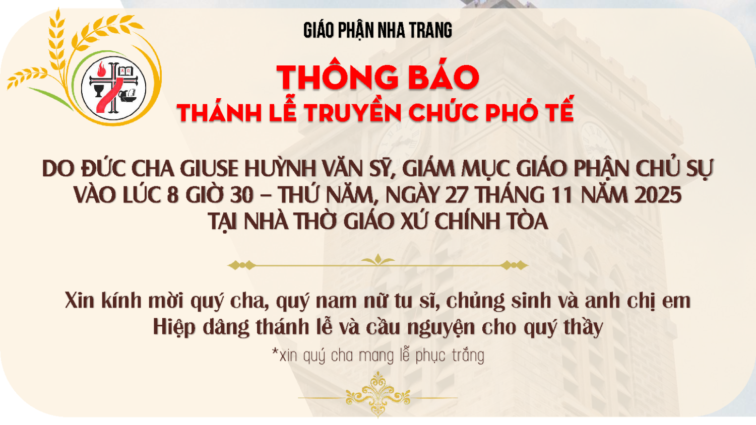 Thông báo Truyền chức phó tế 2025 (2)