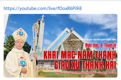 TRỰC TIẾP: Nghi thức và Thánh lễ KHAI MẠC NĂM THÁNH GIÁO XỨ THANH HẢI - Giáo Phận Nha Trang