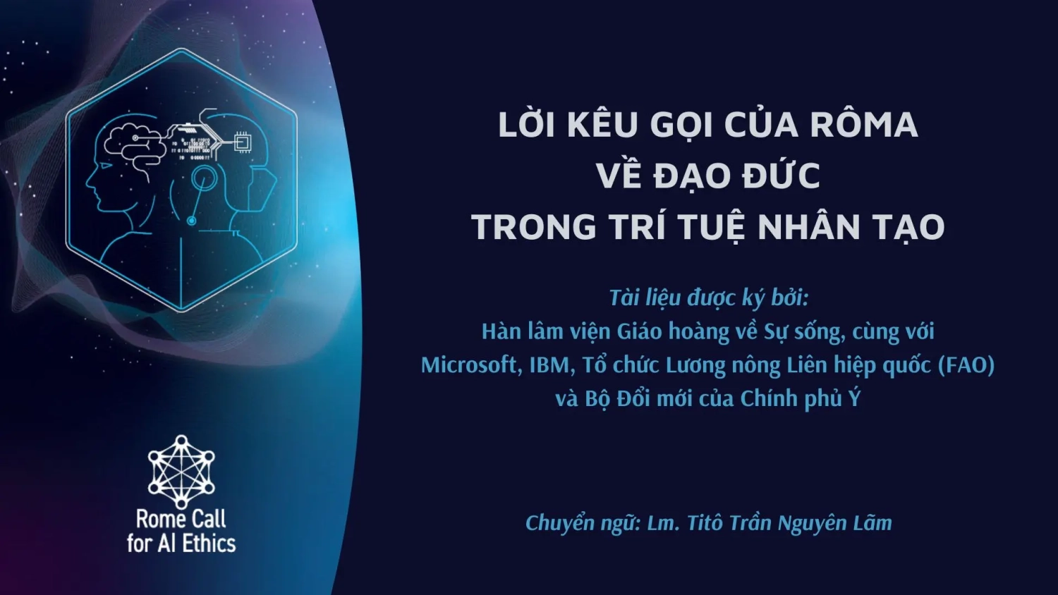 Lời kêu gọi của Rôma về đạo đức trong Trí tuệ nhân tạo